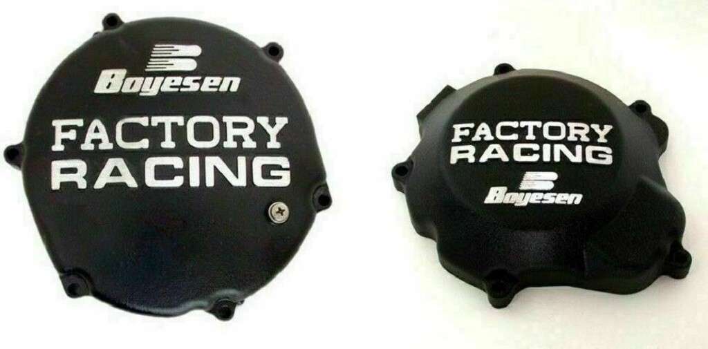 Boyesen Black Clutch & Ignition Cover for 1993-02 Kawasaki KX250 SC-12B CC-12B