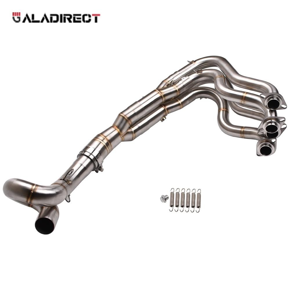 For 2009-2024 Kawasaki Ninja ZX6R ZX636 Full System Header Mid Link Exhaust Pipe