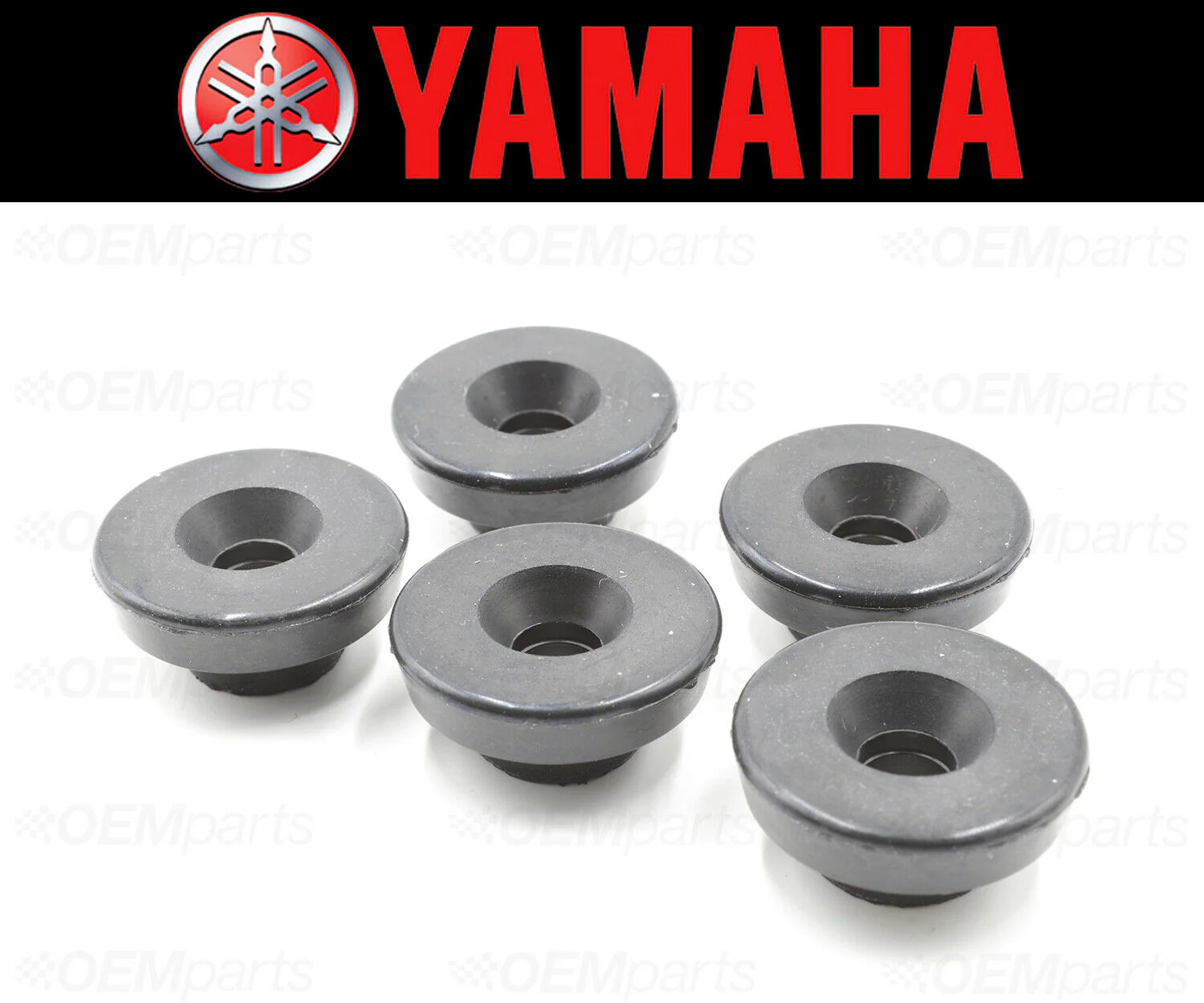 Set of (5) Valve Cover Bolt Seal Yamaha (RUBBER, MOUNTING) #2GH-1111G-00-00