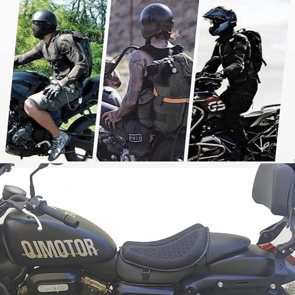 Motorcycle Seat Cushion Gel Pad Foldable Soft Seats with Pressure Relief Pads…