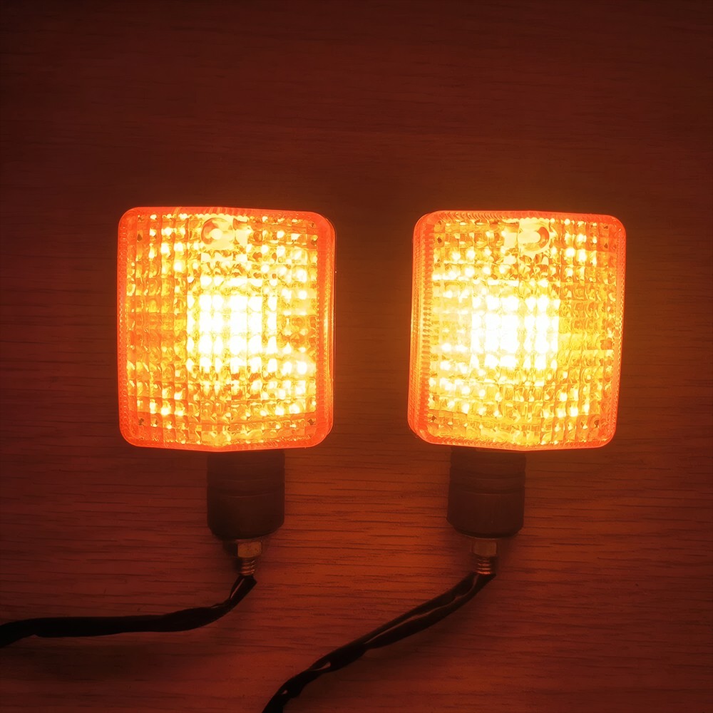 Pair Motorcycle Amber Turn Signal Lights Blinker for Honda NX125 NX250 1988-1990