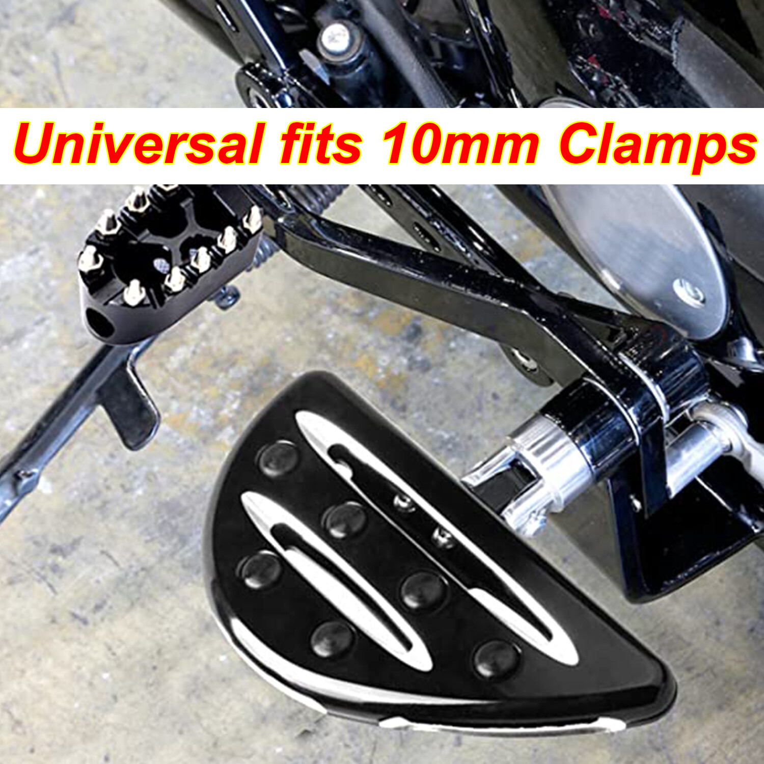 10mm Motorcycle Highway Foot Pegs FloorBoards Rests For Harley Sportster 883
