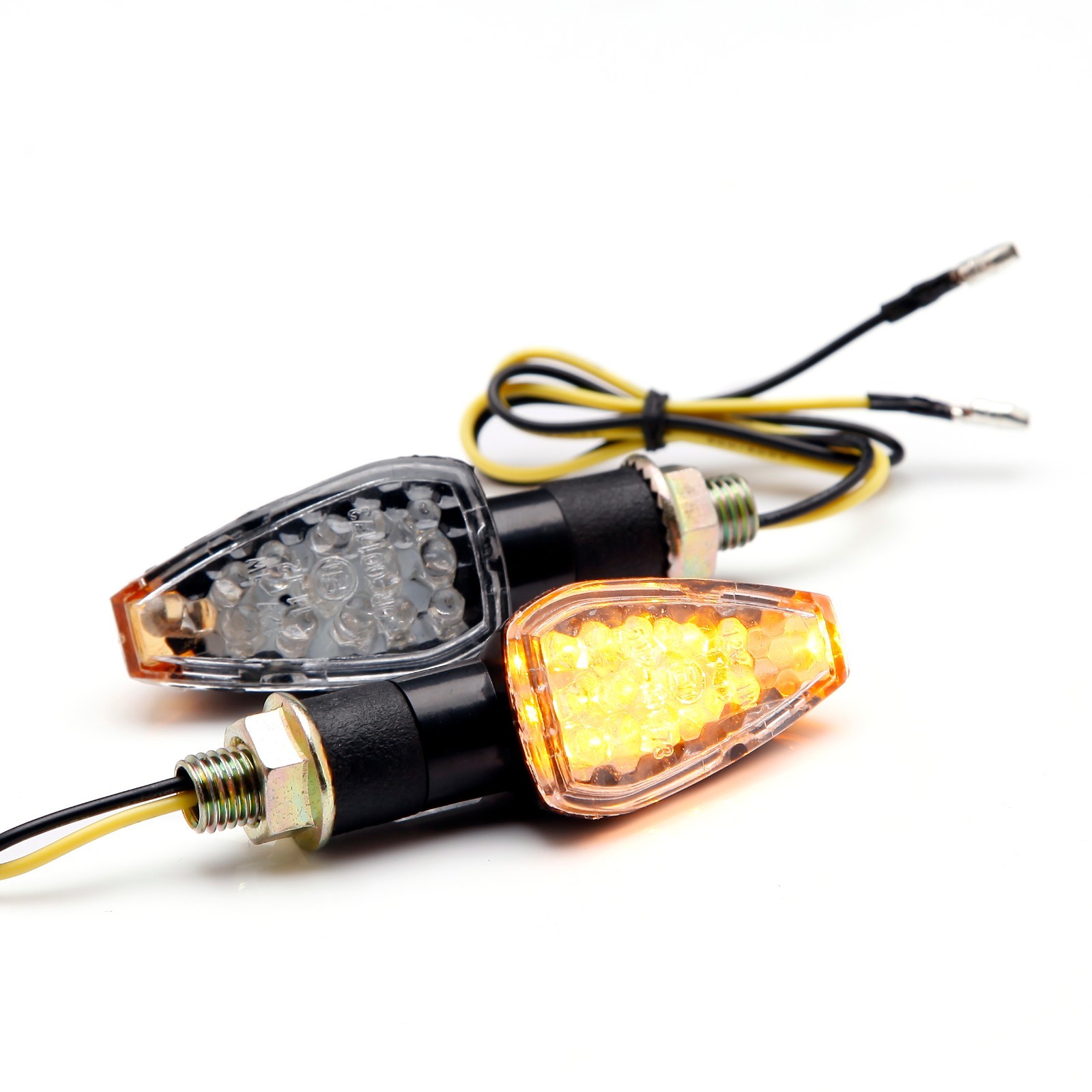 1 Pair Motorcycle Turn Signals Lights Save Energy LED Direction Lamp Honda US
