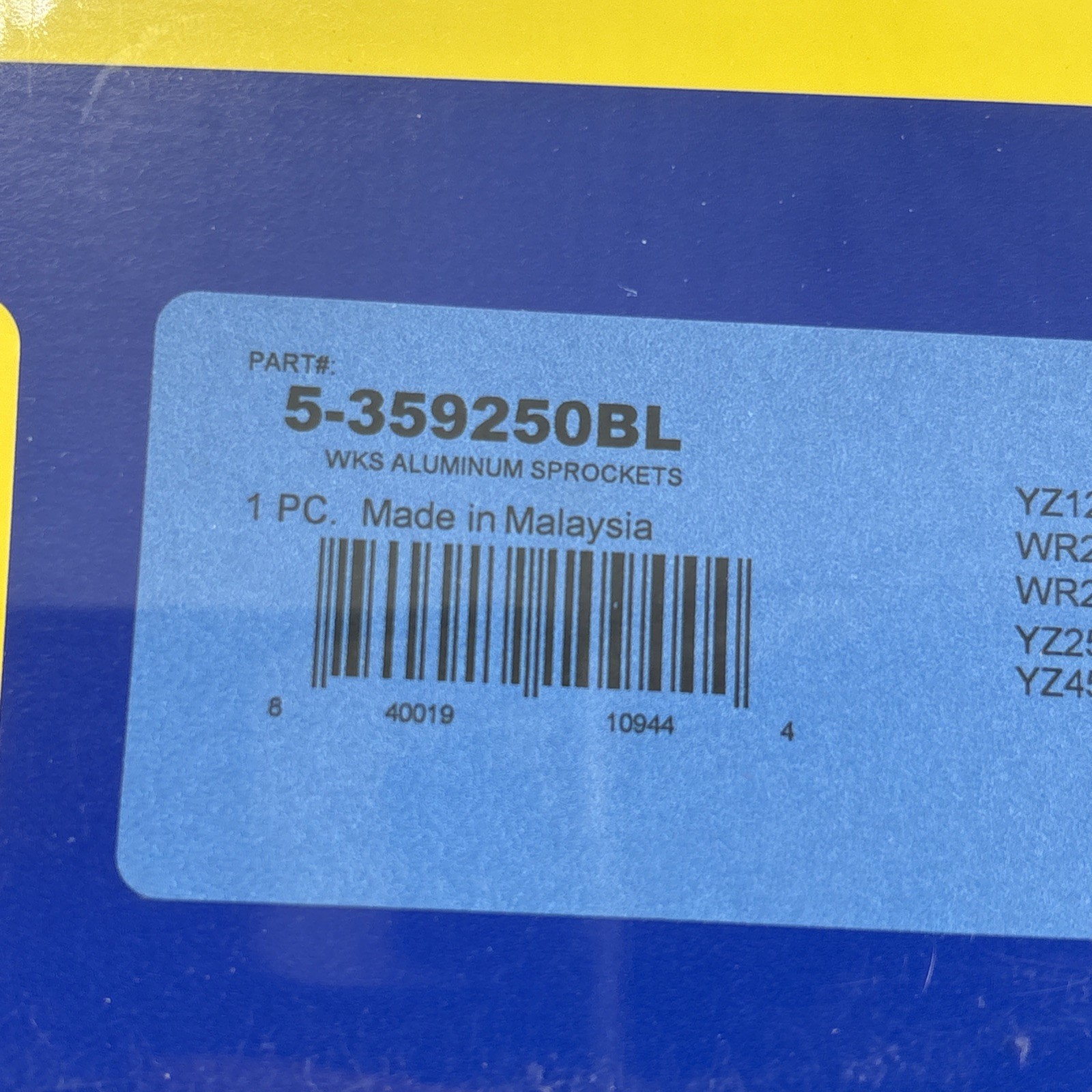 Sunstar Rear Sprocket Aluminum 50 Teeth Blue 5-359250BL – NEW