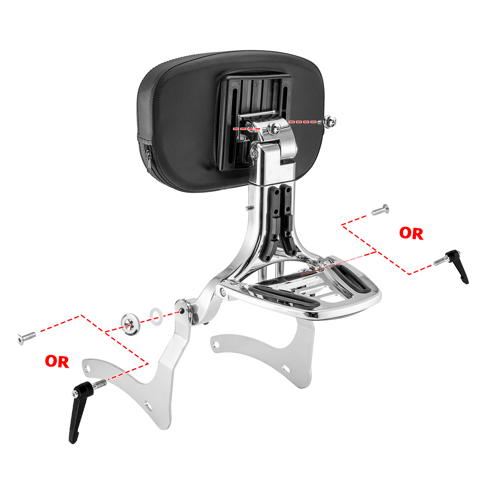 Multi-Purpose Backrest Sissy Bar For Kawasaki Vulcan 900 2000 Classic 2006-2024