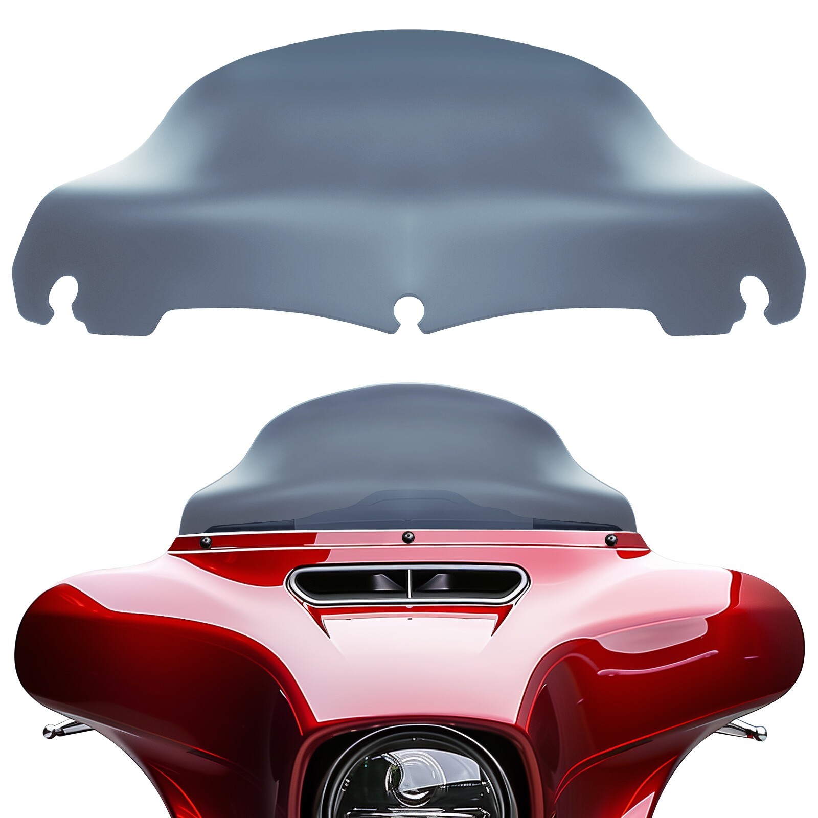 Wave 9″ Windshield Windscreen For Harley Touring Street Electra Glide 2014-2024