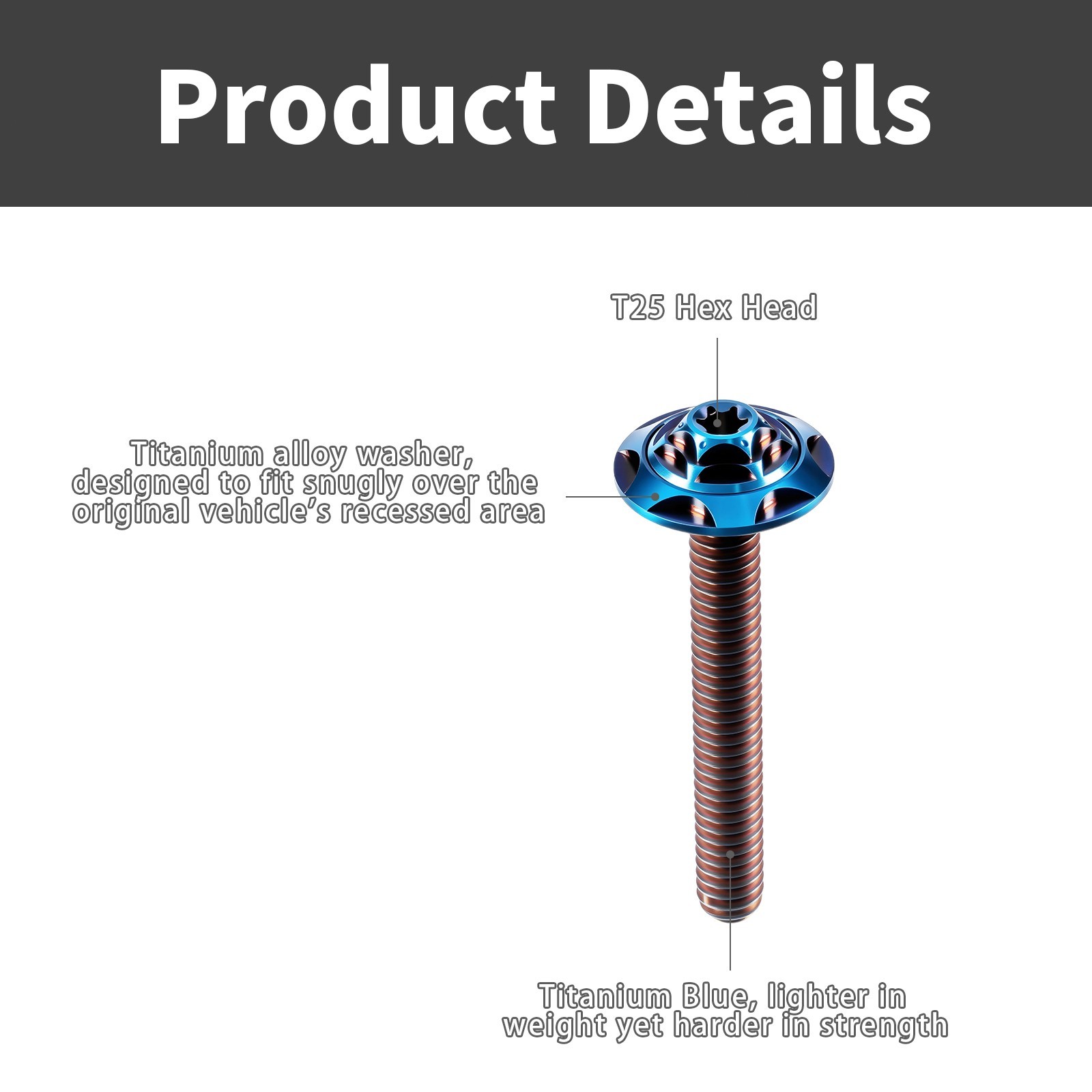 Titanium Fairing Windshield Bolt Screw For Harley Street Electra Glide 2014-2023