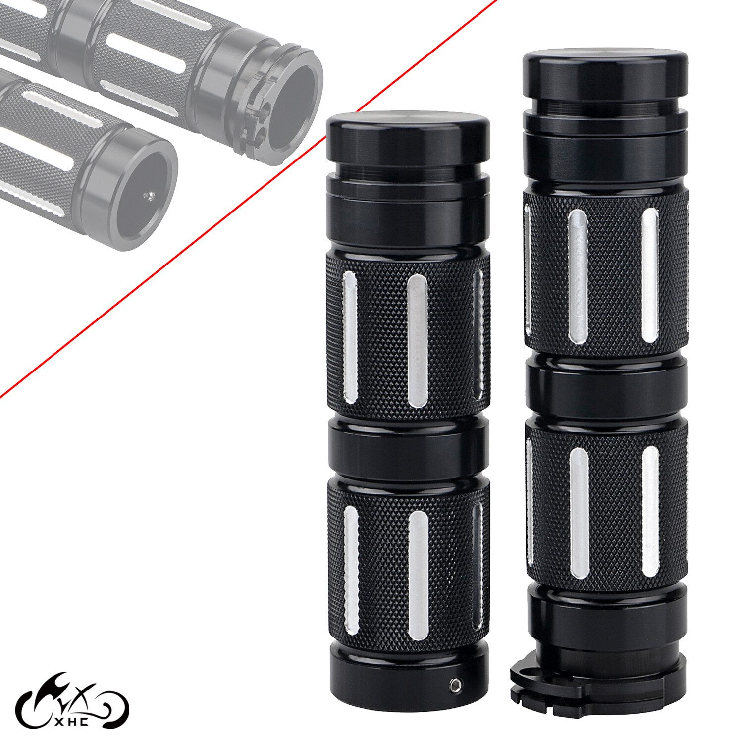 1 Inch CNC Motorcycle Handle Bar Hand Grips For Harley Sportster XL1200 883 Dyna