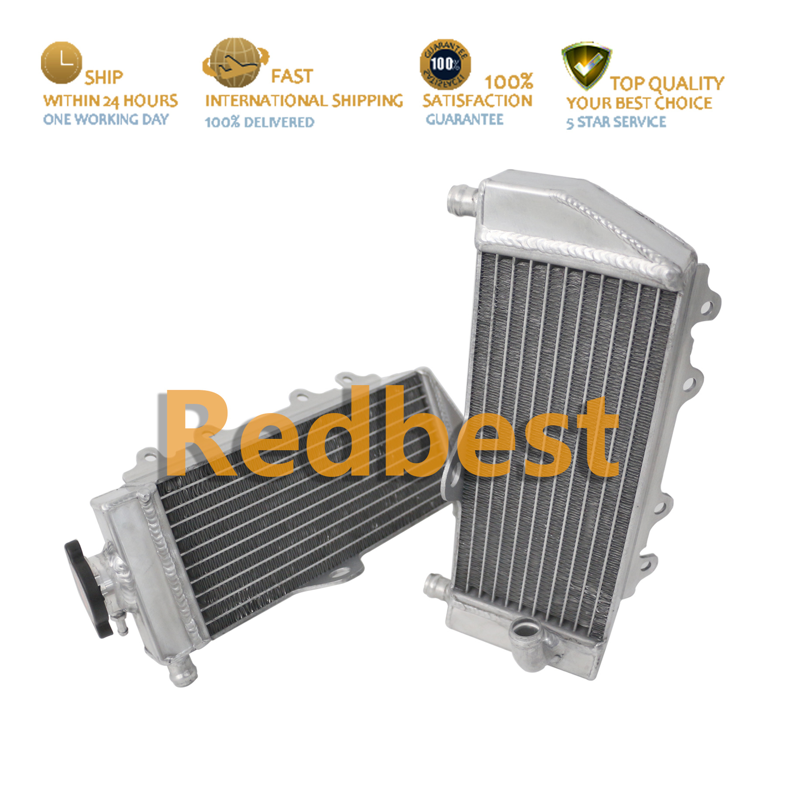 100%Leak Tested Aluminum Radiator For Yamaha YZ/WR250 2002-2019 YZ250X 2016-2019