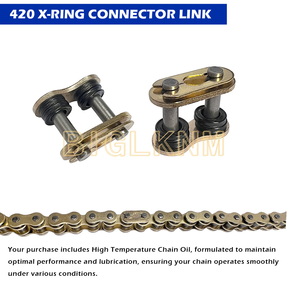 Gold 420 X-Ring Chain 132 Links With Connecting Master Link for Aprilia RS50