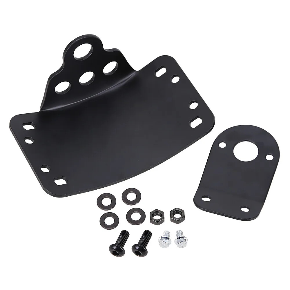 Side Mount License Plate Bracket Motorcycle Tail Light Holder 3/4” For Harley