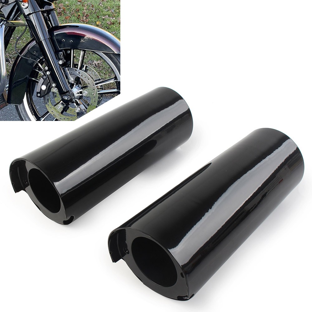 2x +2″ Smooth Fork Tube Slider Covers Cowbells Fit Harley Electra Tri Glide FLHX