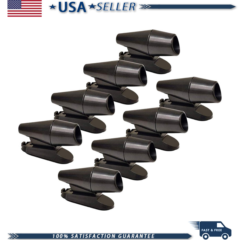 8Pcs Deer Whistles Wind Activated Black