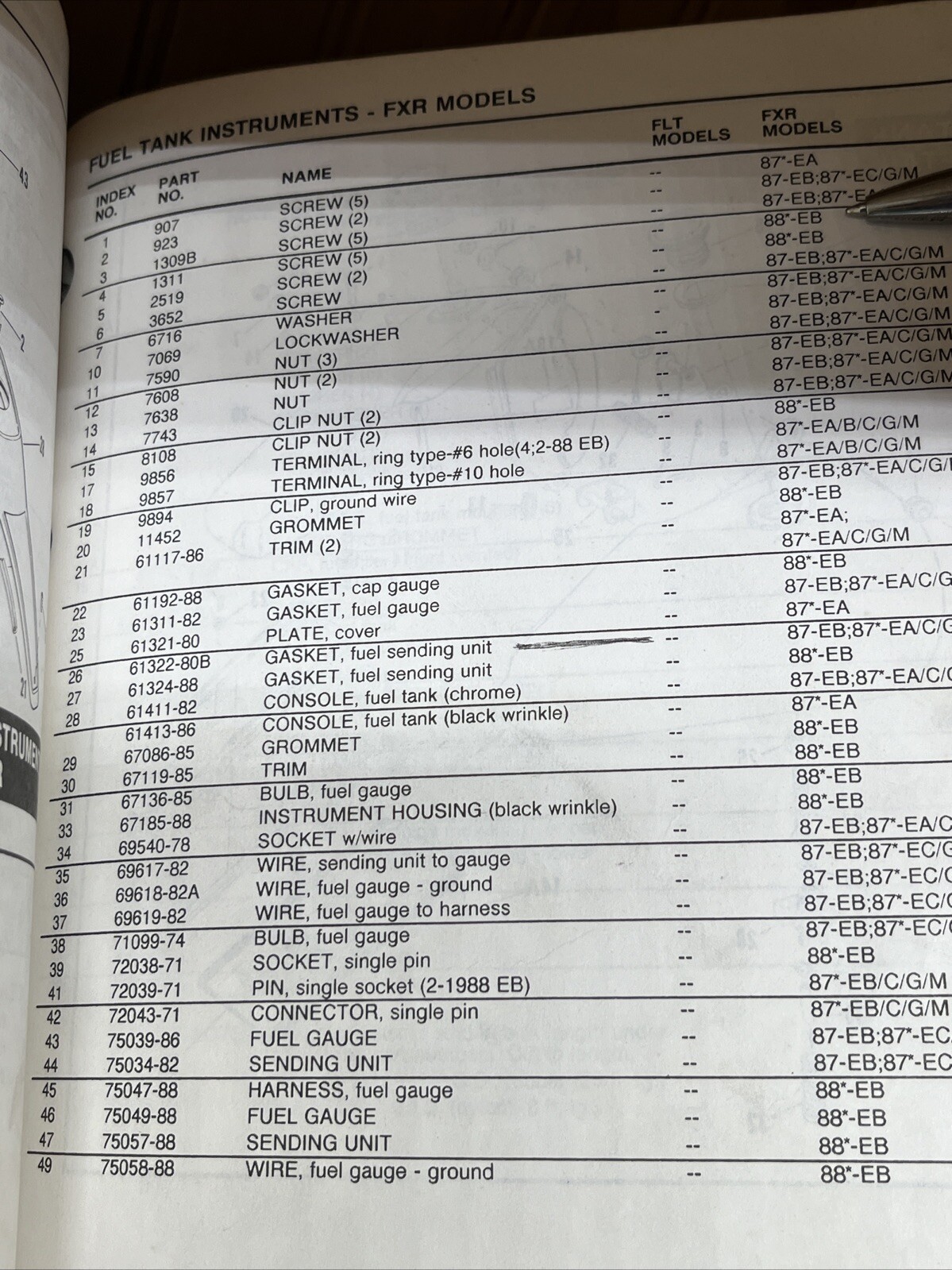 4 Genuine Harley Davidson FXRS Fuel Sending Unit Screw W Washer OEM 1311A