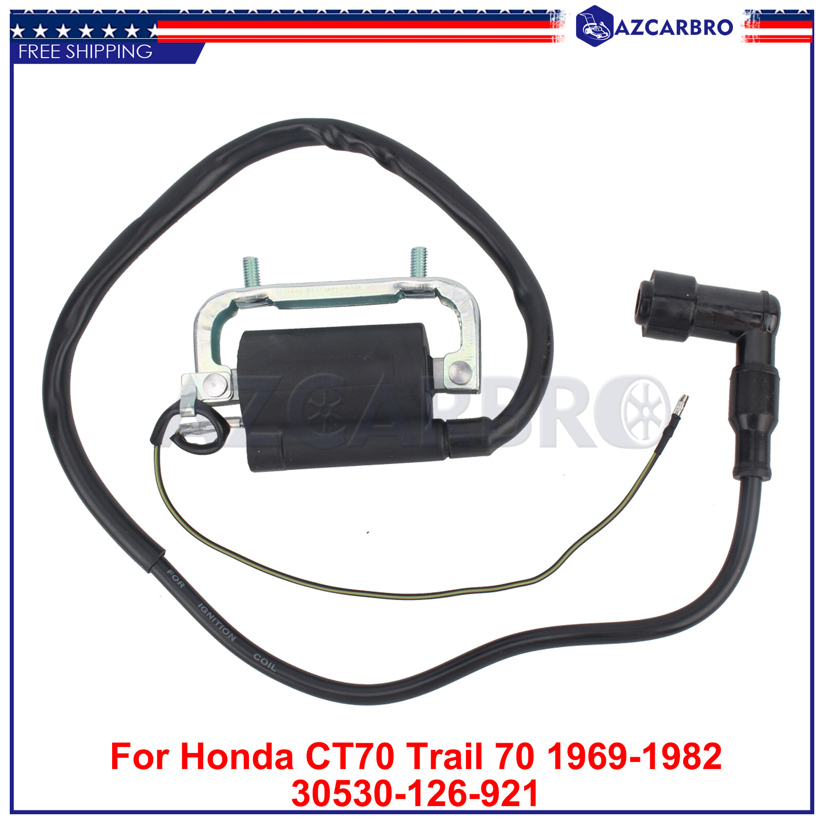 6 Volt Single Lead Ignition Coil New For Honda ST70 DAX 1982-1989 30530-126-921