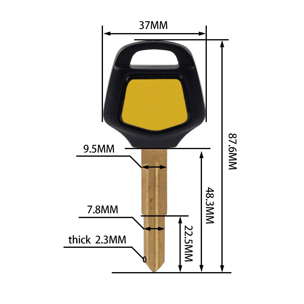 Uncut Blade Blank Key Without Chip For Honda Gold Wing GL1800 2001-2012 2010