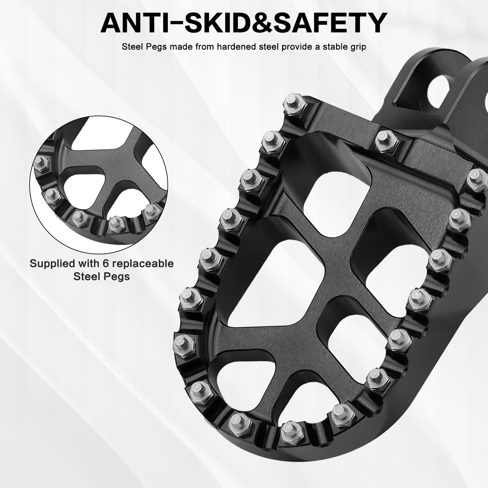 CNC Wider Foot Pegs For Honda XR250R XR400R XR600R XR650R XR650L CR80R CRF230L