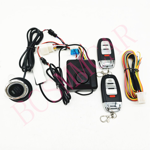 Keyless One-button Start Motorcycle Engine Ignition Anti-theft Alarm System Kit
