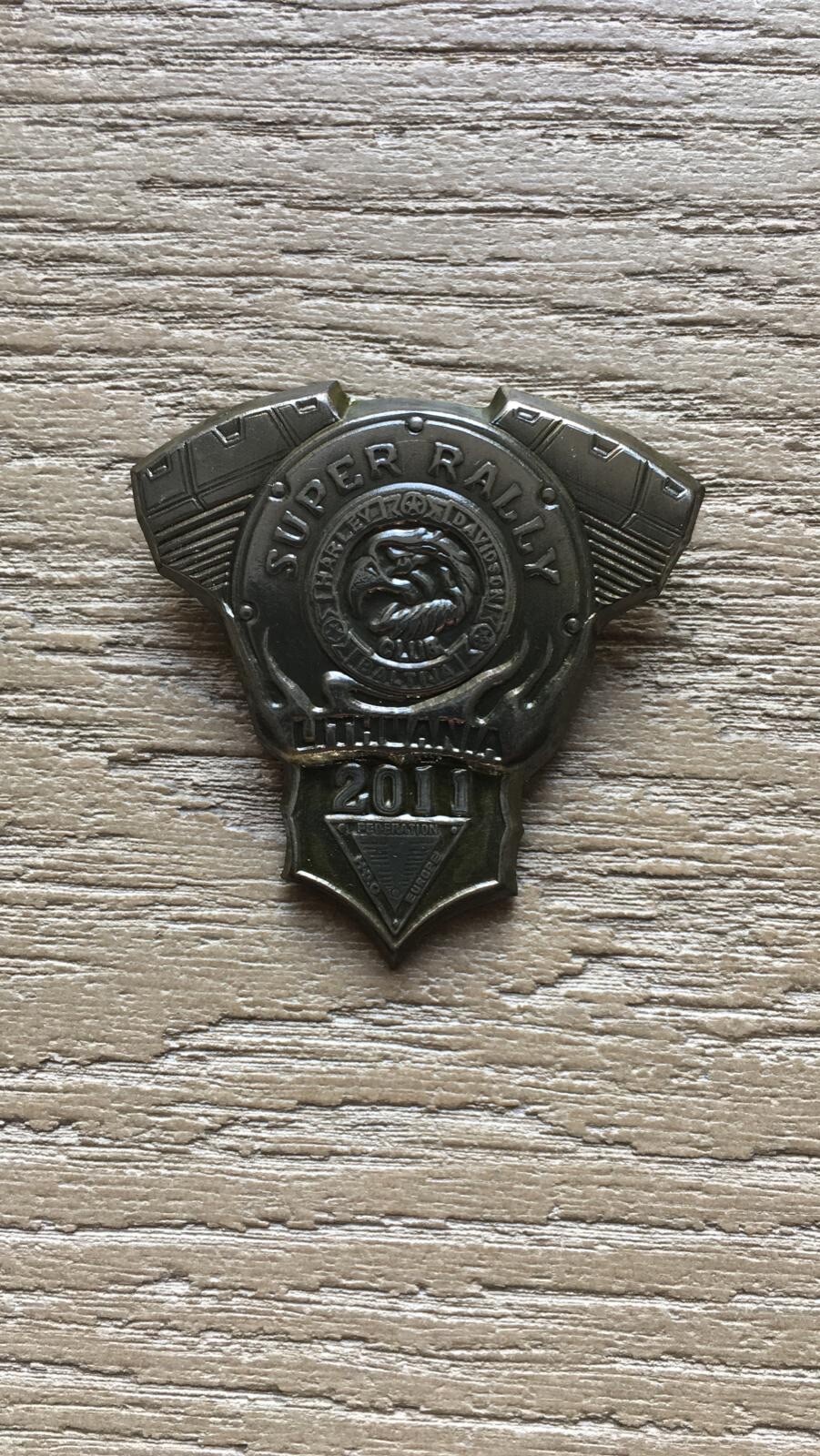 HARLEY DAVIDSON 2011 SUPER RALLY LITHUANIA OFICIAL BADGE