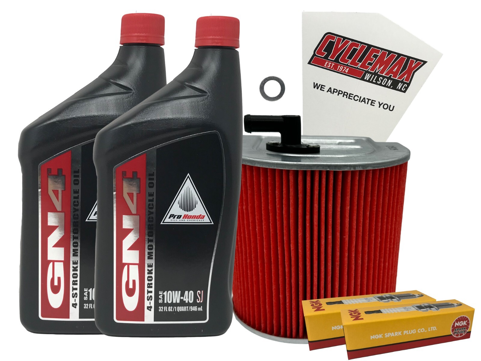 Cyclemax 10W-40 Tune-Up Kit fits 1996-2016 Honda CMX 250 CMX250 Rebel w/ Plug
