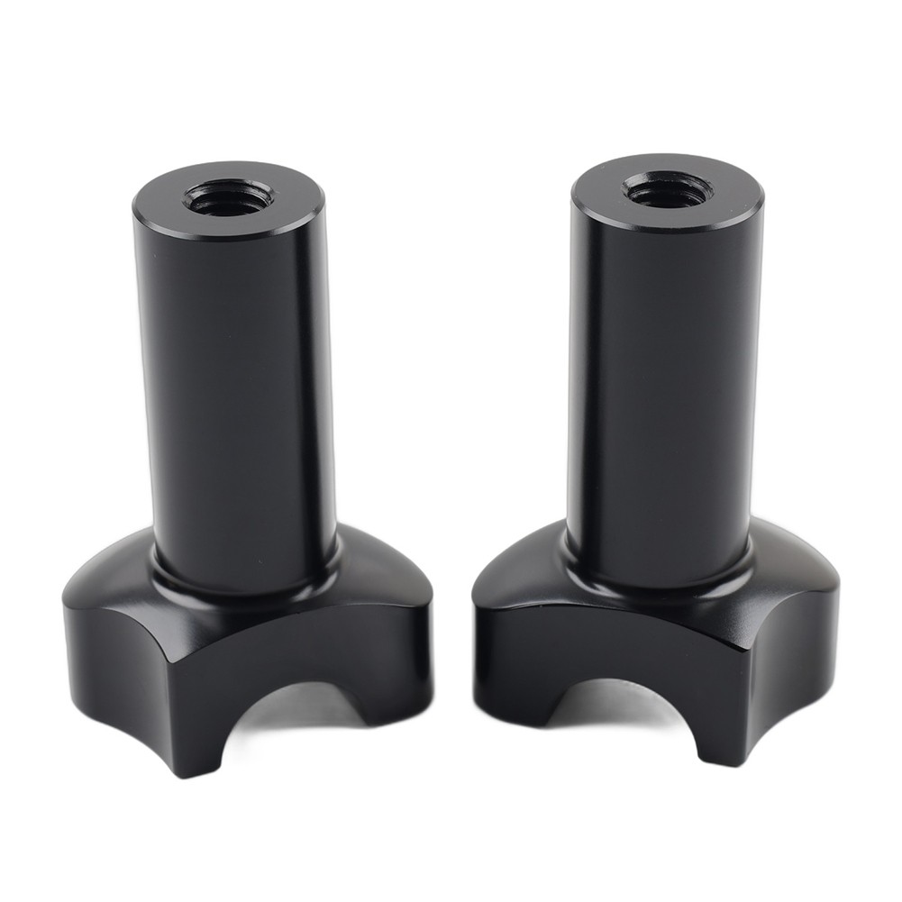 3.5″ Straight Handlebar Risers Black For Harley 1″ Bar Dyna Sportster Softail