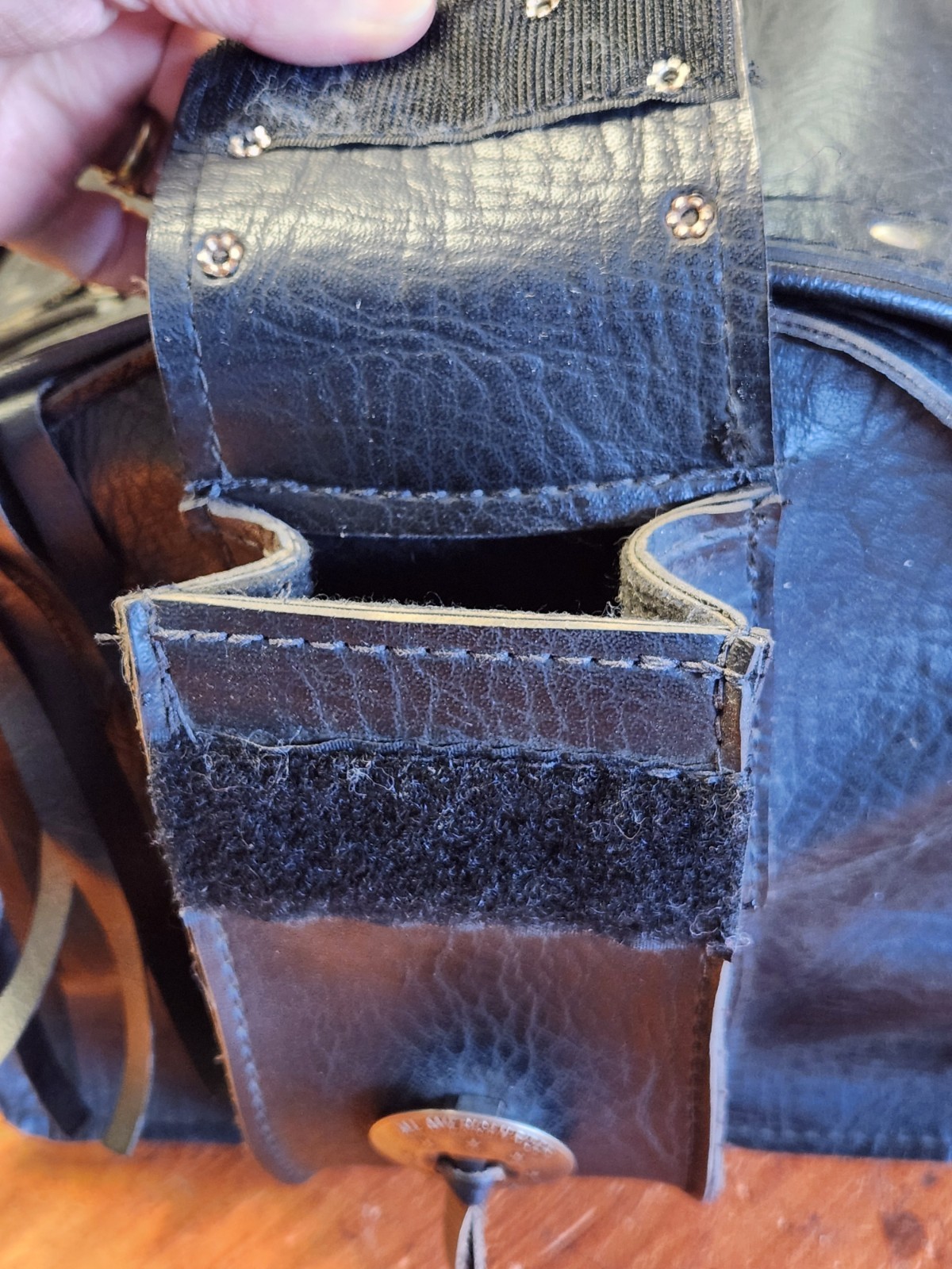 Faux Leather Motorcycle Saddle Trunk Bag American Biker Fringe Lightly Used