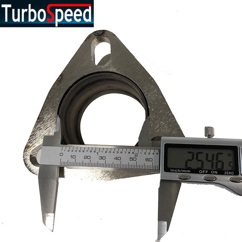 Universal 2.5″ 3 Bolt Mild Steel Exhaust Muffler Pipe Extension Flange Adapter