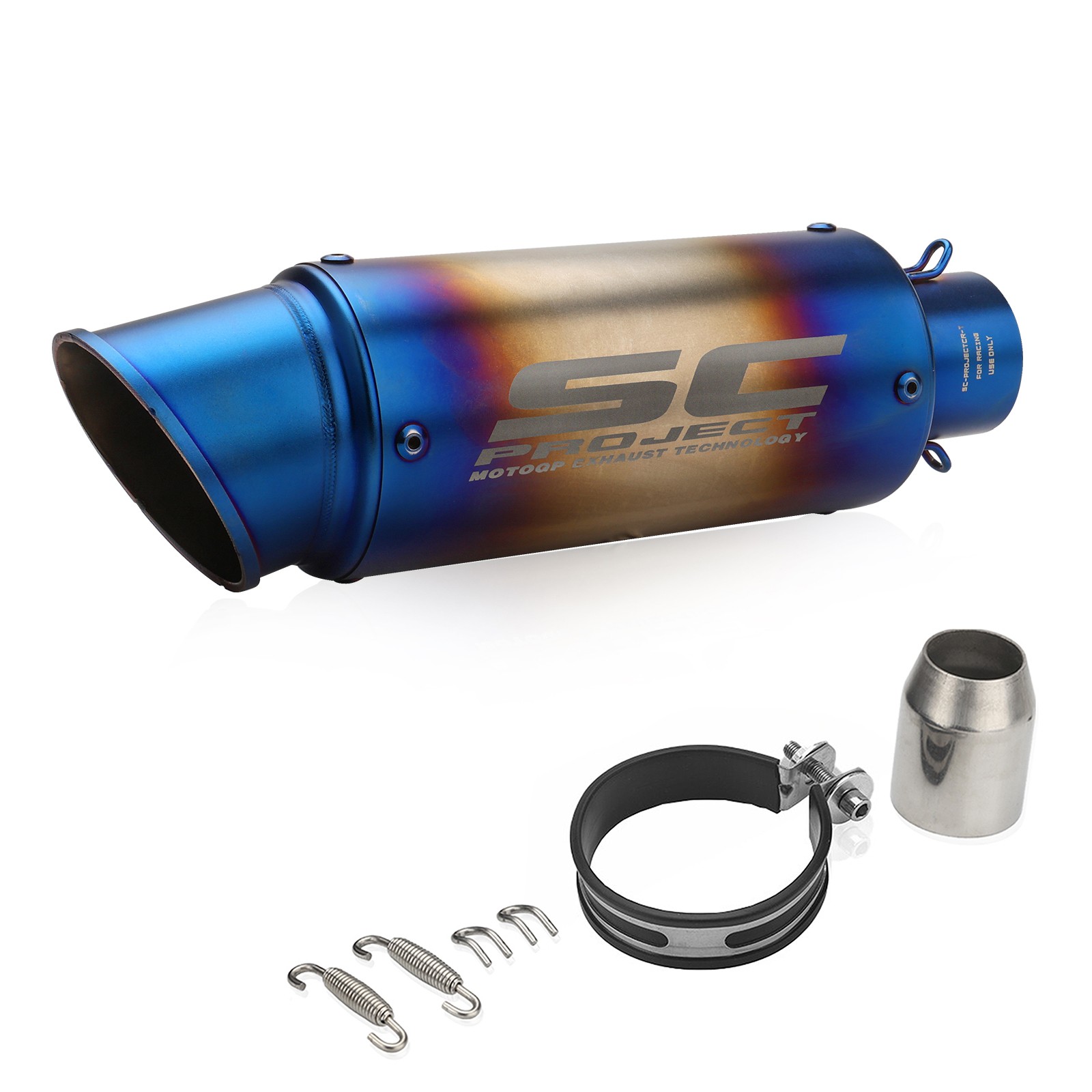 Slip On Exhaust Muffler Pipe Tail Tips For 38-51mm 2″ Universal Motorcycle ATV