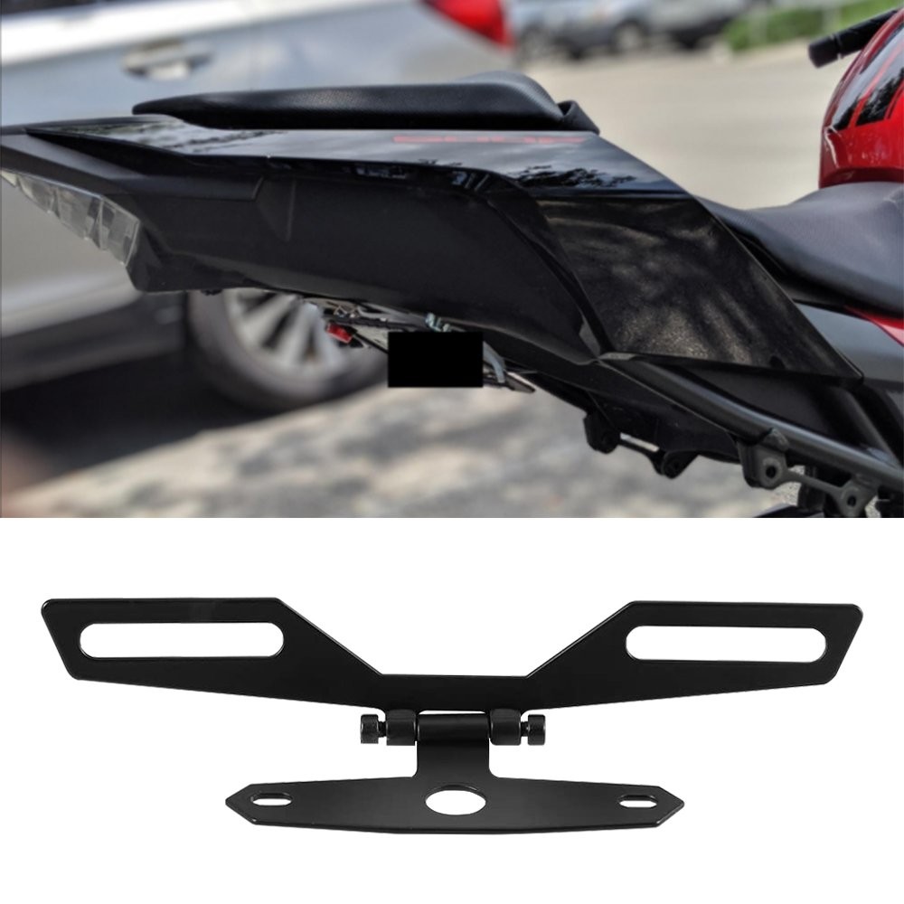 Black Motorcycle License Plate Bracket Holder Aluminum High Quality Replacement