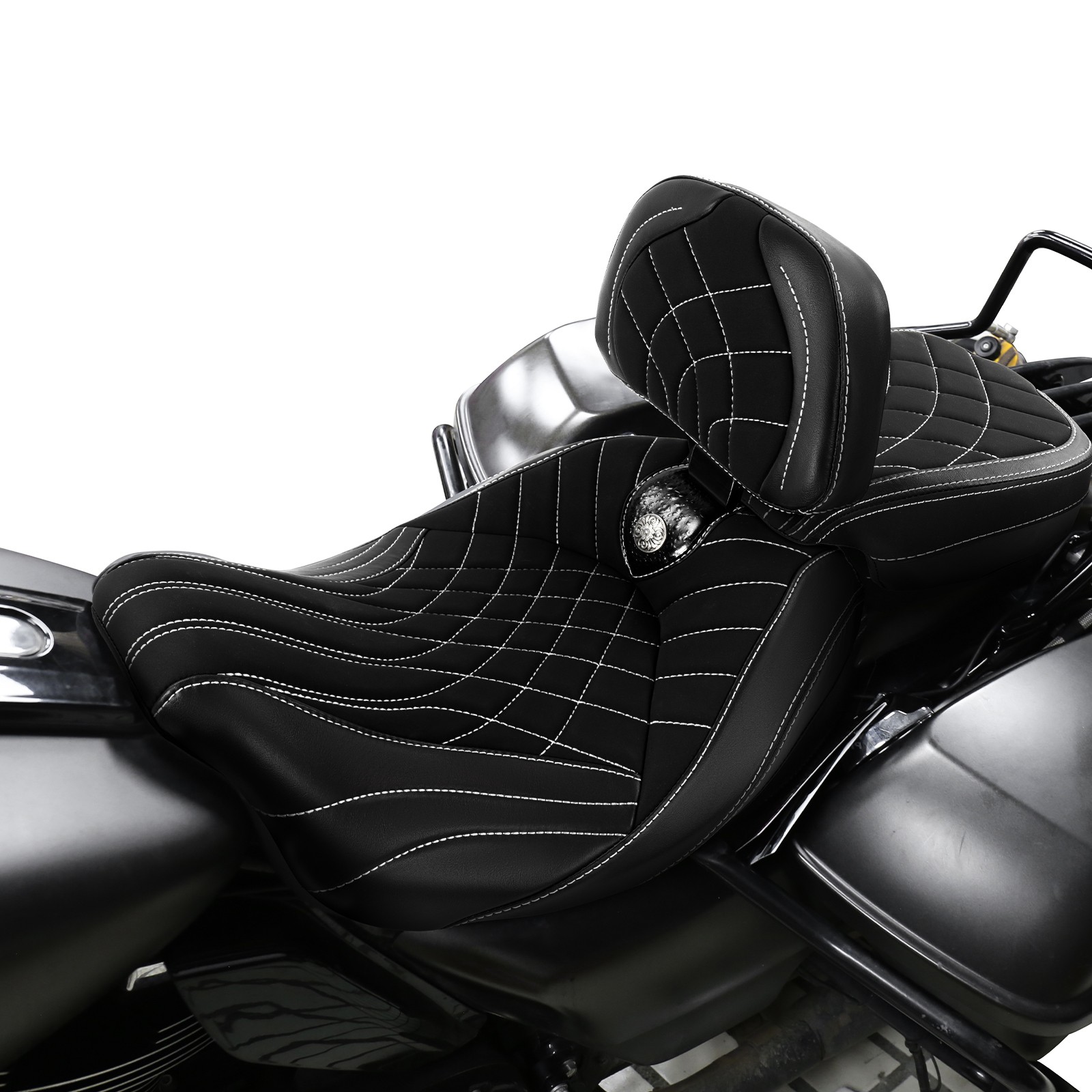 For Harley Road King Road Glide 2009-2023 New Upgrade Seat & Backrest Pad 1 set