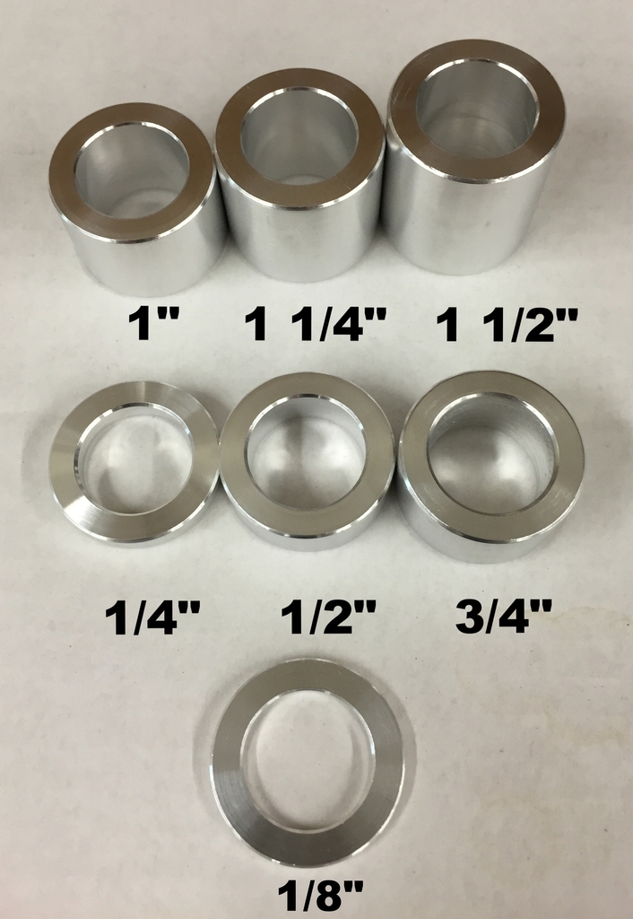 ID-3/4 OD-1-1/8″ WHEEL AXLE SPACER KIT – 14 PCS. – HARLEY – 7 PAIRS – USA MADE