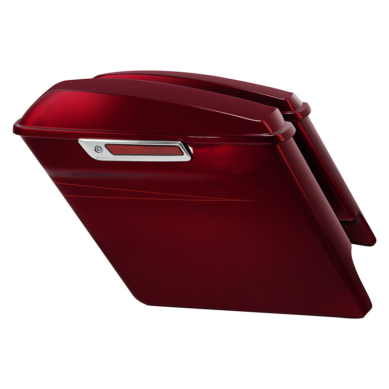 5″ Stretched Hard Saddlebags Fit For Harley Road Glide 14-23 Velocity Red Sunglo