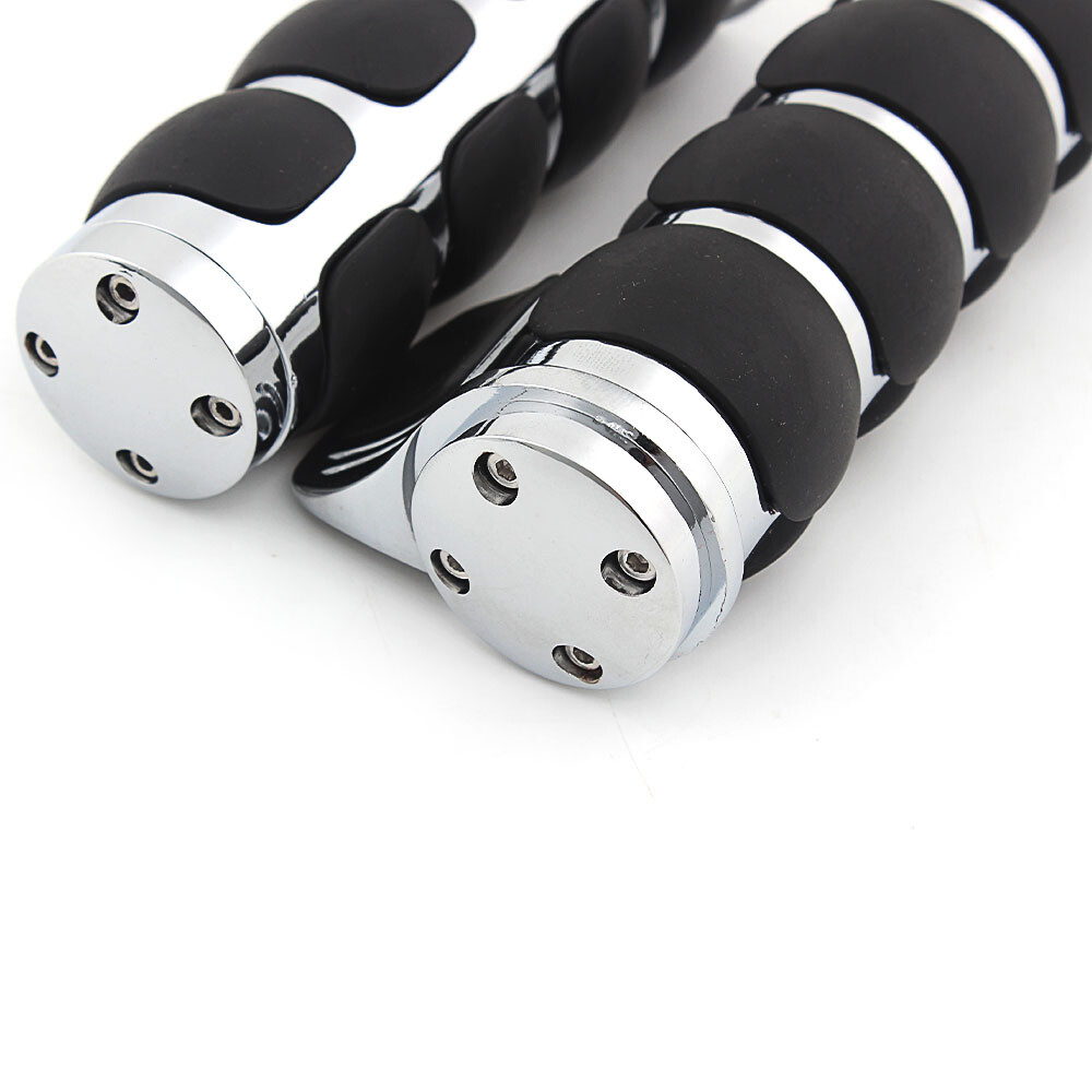 Motorcycle 1″ Handlebar Hand Grips w/Throttle Fit for Harley Touring Road Glide
