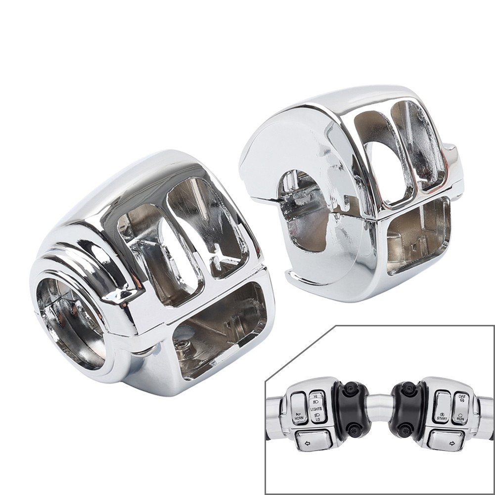 Chrome Hand Control Switch Housing Cover For Harley Road King FLHR 96–13 Dyna