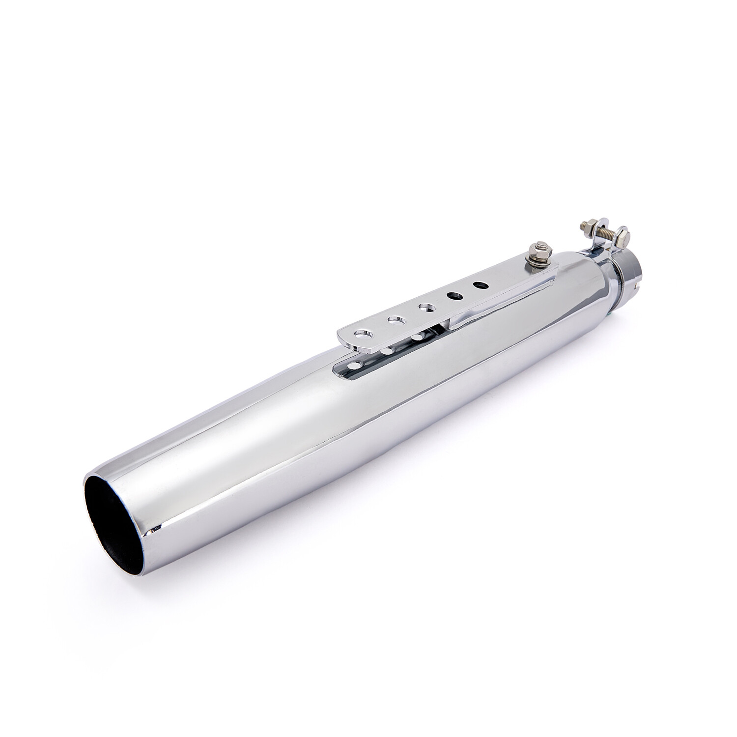 Pair Chrome Motorcycle Exhaust Pipe Muffler Slip-On Cafe Racer Bobber Chopper US