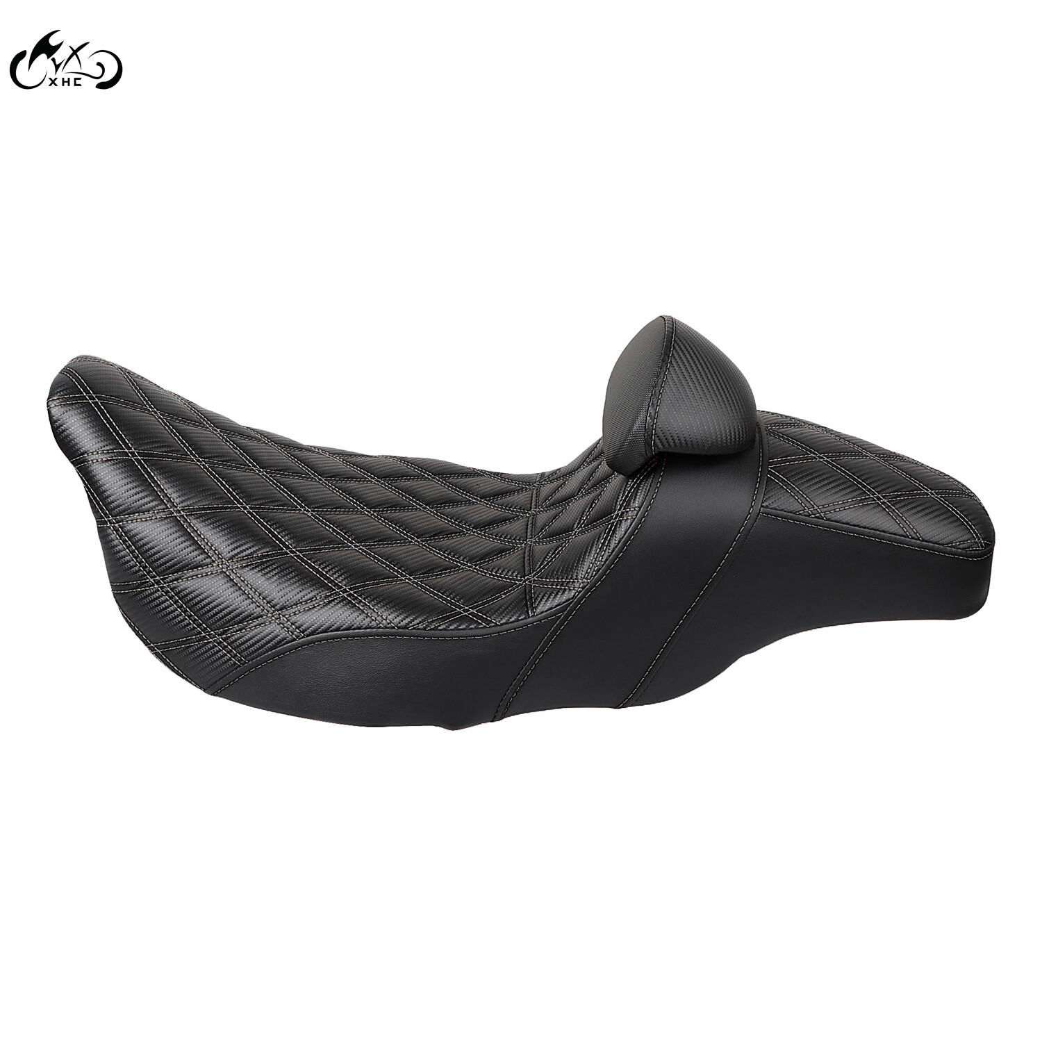 Step Up Passenger Driver Seat w/ Backrest For Harley Electra Street Road Glide