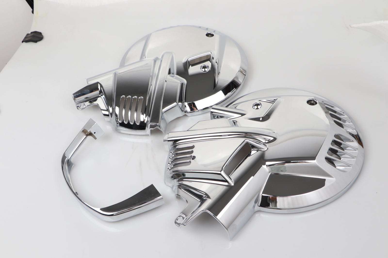 Left&Right Chrome Front Brake Rotor Disc Covers For Honda Goldwing GL1500 88-00