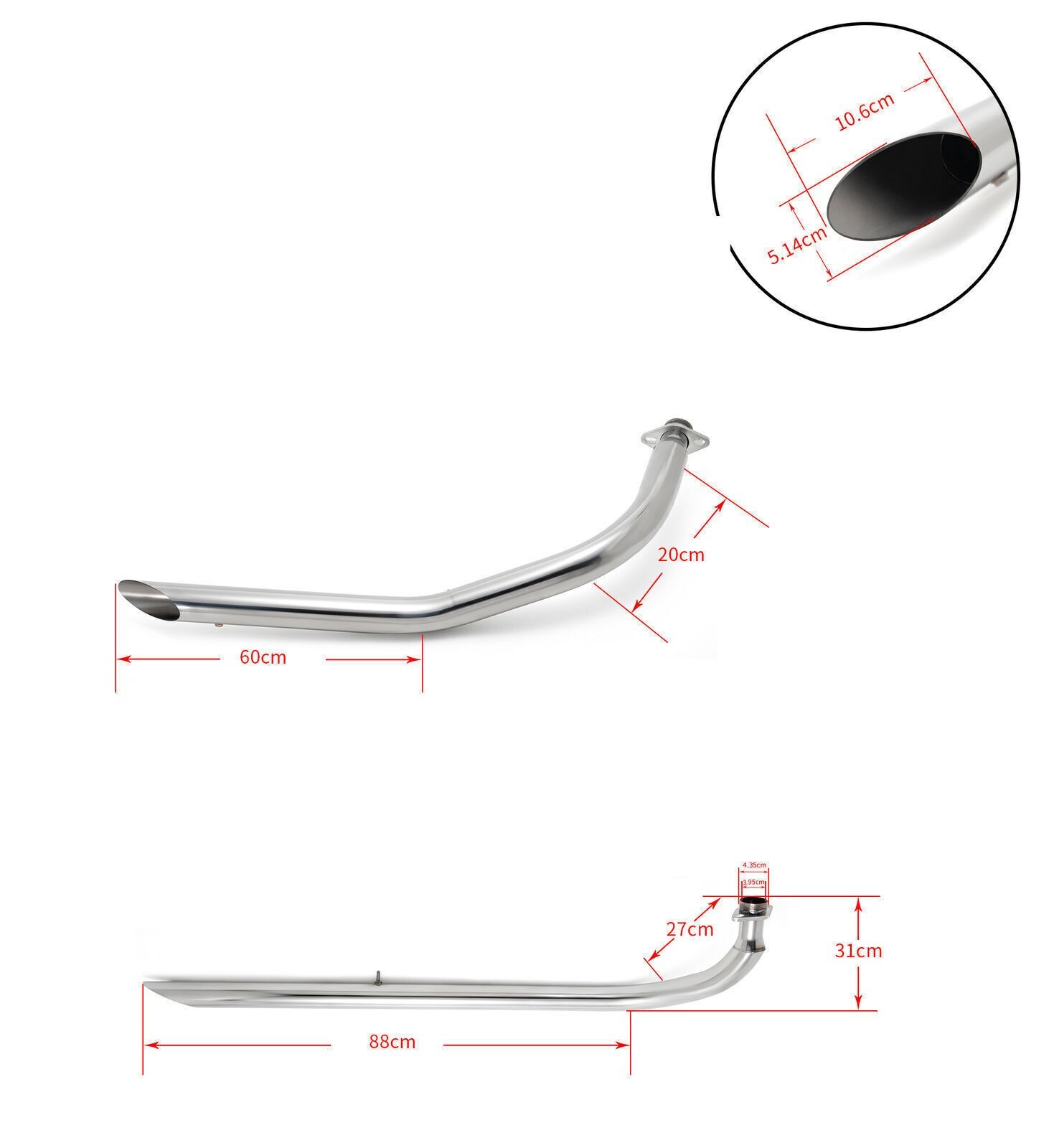 For Honda Shadow Spirit ACE Aero VT750 VT400 Complete Exhaust Pipe & Silencer