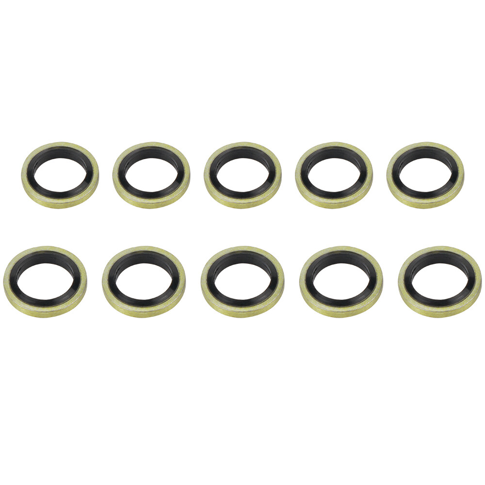 Universal 10/Pack Brake Banjo Bolt Sealed Crush Washers 10mm Steel & Rubber