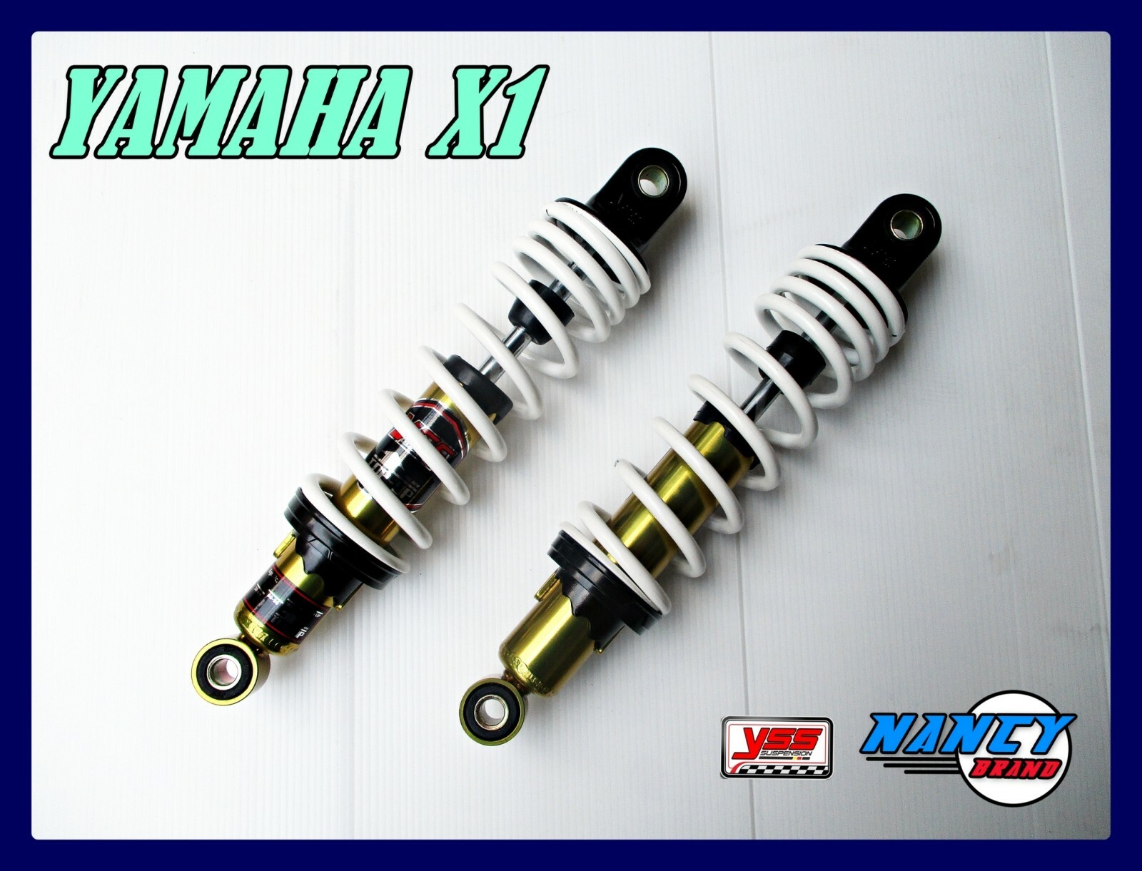 Fit Yamaha X1 Spark Z Spark Nano Rear Shock Set White Spring #nan5899#