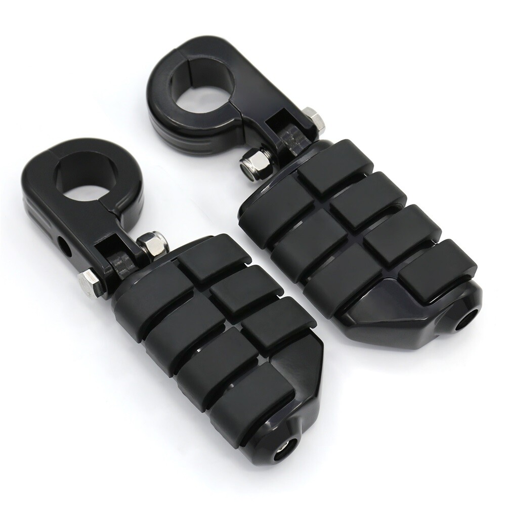 Black Short Footpegs w/ Mounts 1.25″ Crash Bar For Indian Challenger Dark Horse