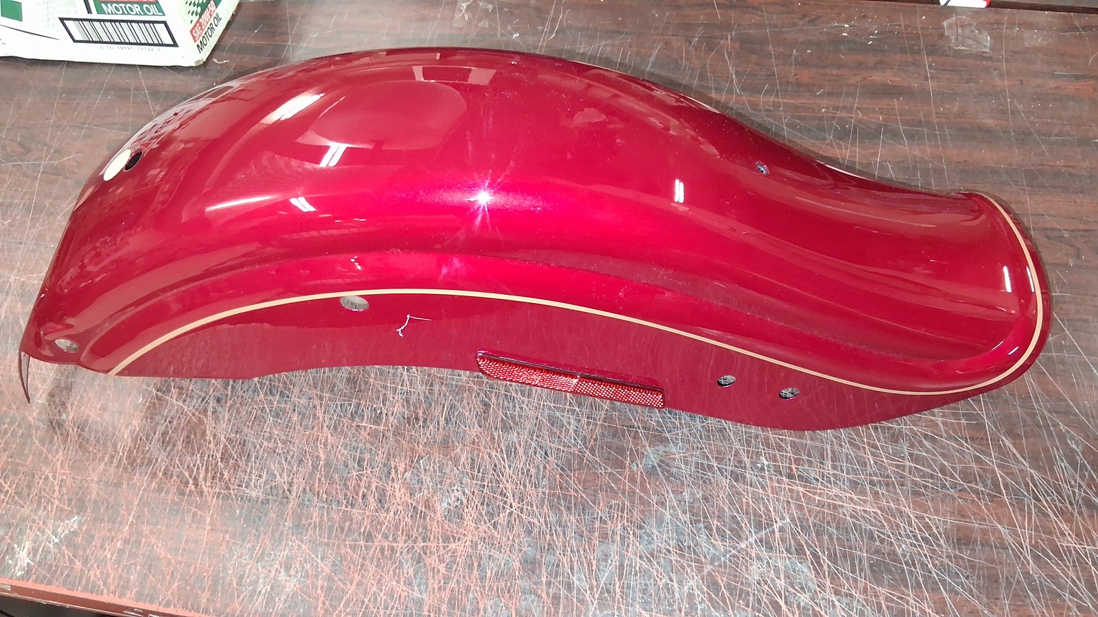 NOS OEM Rear Fender Factory Paint Dyna Wide Glide Victory Red 1995 FXDWG 59918-9
