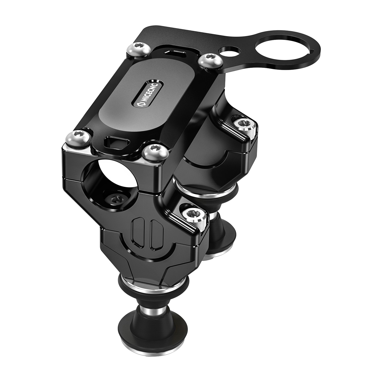 NICECNC HandleBar Riser Mount Clamp Kit For Suzuki DRZ400SM 2005-2023 2024 Black