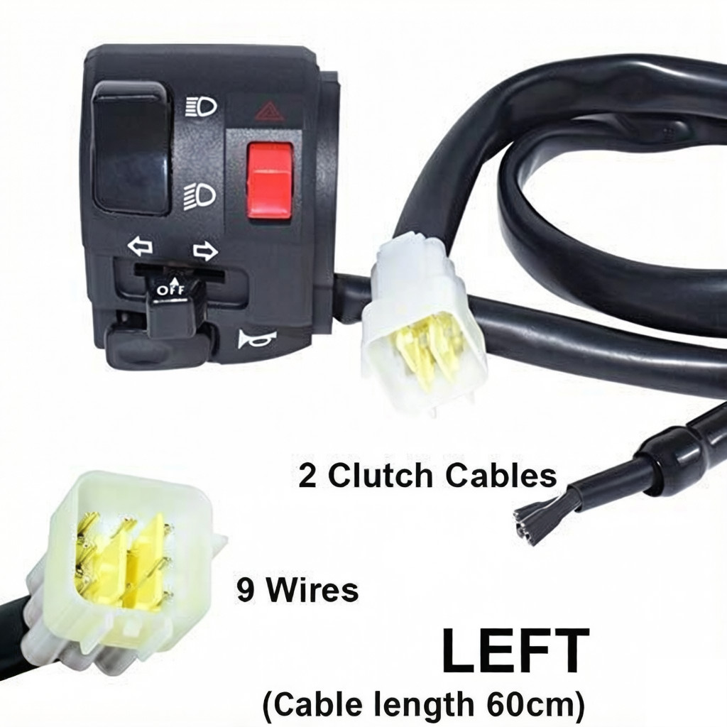 7/8″ Motorcycle Handlebar Horn Button Turn Signal Fog Light Controller Switch