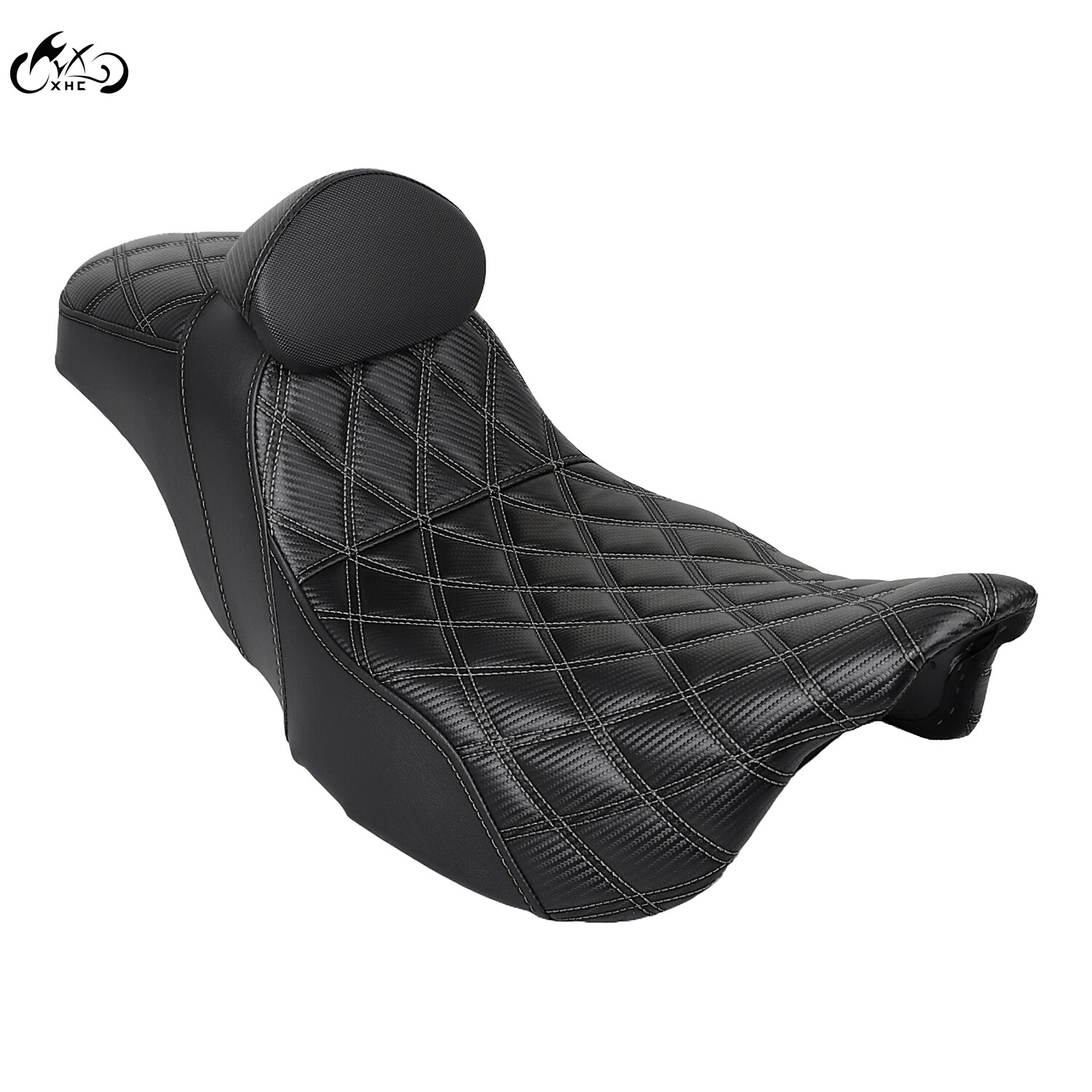 Step Up Passenger Driver Seat w/ Backrest For Harley Electra Street Road Glide