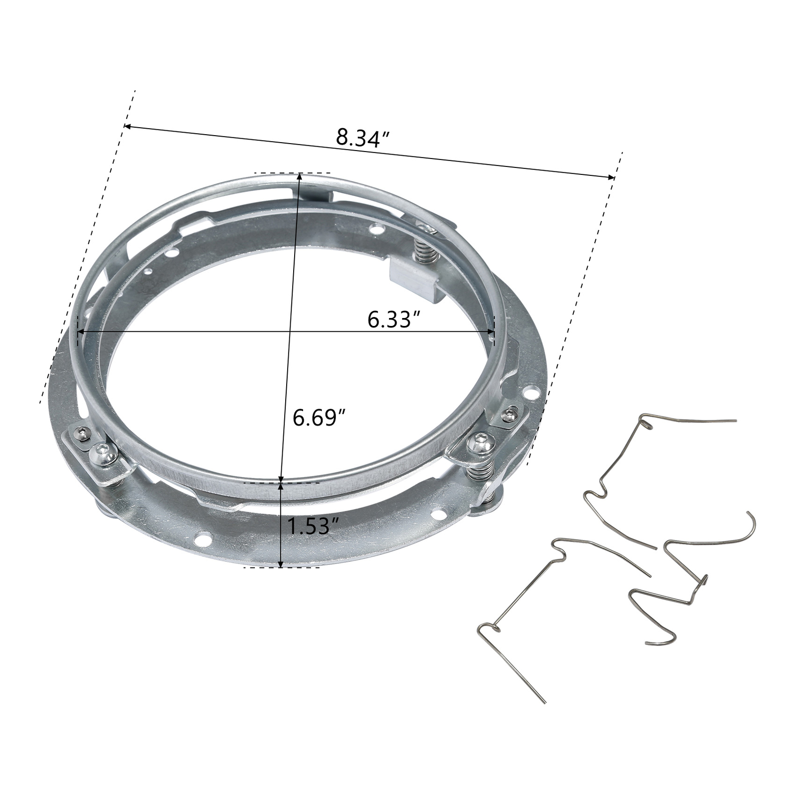 7″ LED Headlight Mounting Bracket Ring For Harley Touring Electra Street Glide