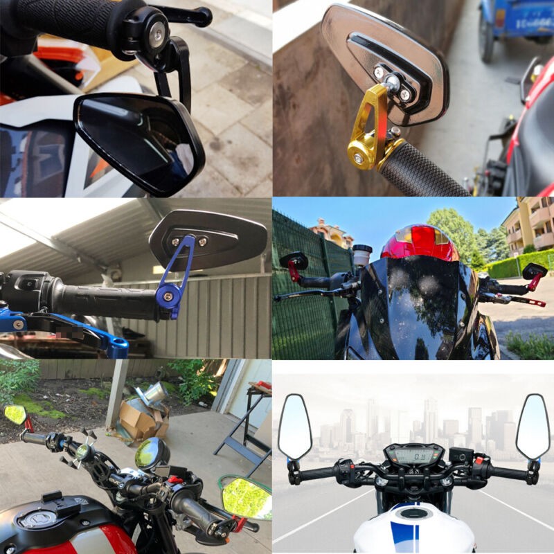 7/8″ Motorcycle Handle Bar End Rearview Side Mirrors For Suzuki DRZ400SM DRZ400S