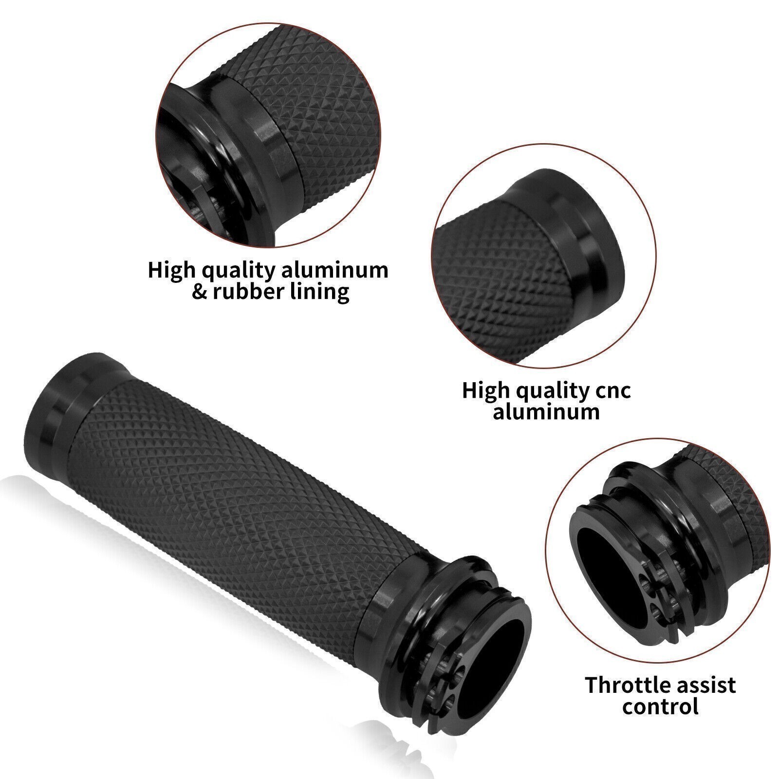 1″ Inch Motorcycle Handle Bar Hand Grips For Harley Honda Yamaha Kawasaki Upgrad