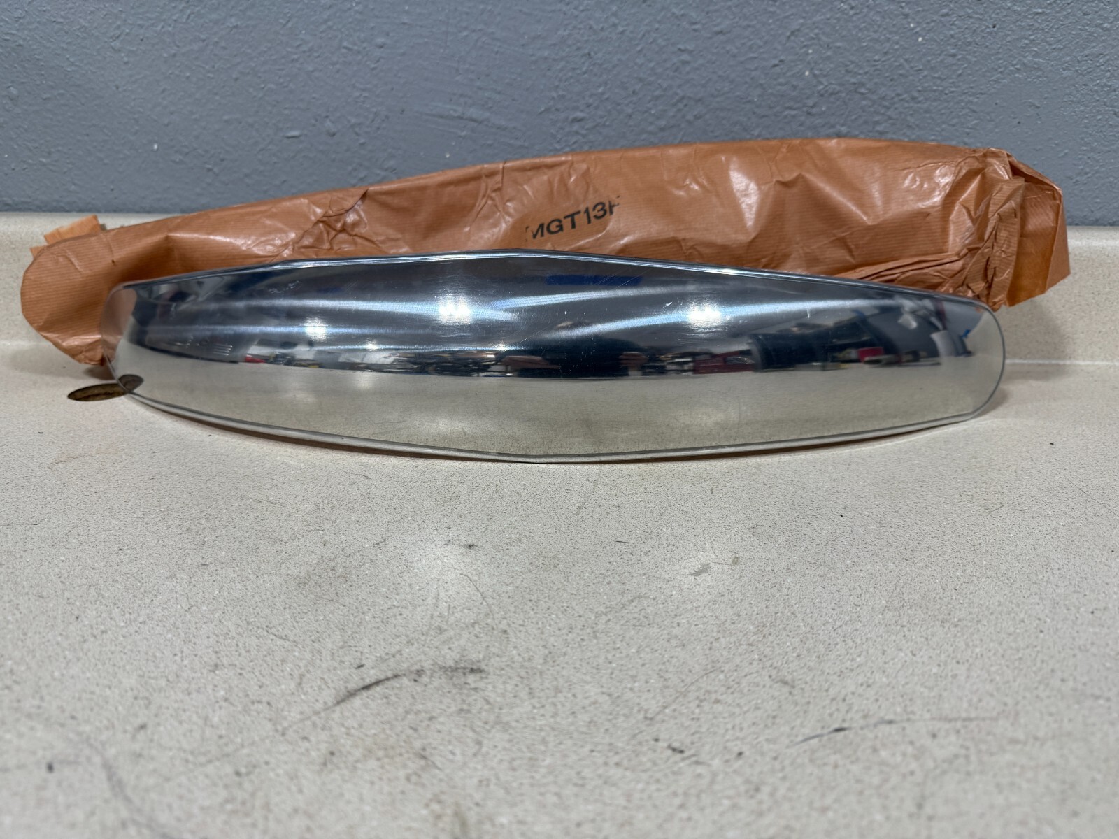 Vintage Universal Polished Aluminum Front Fender New in the Wrapper