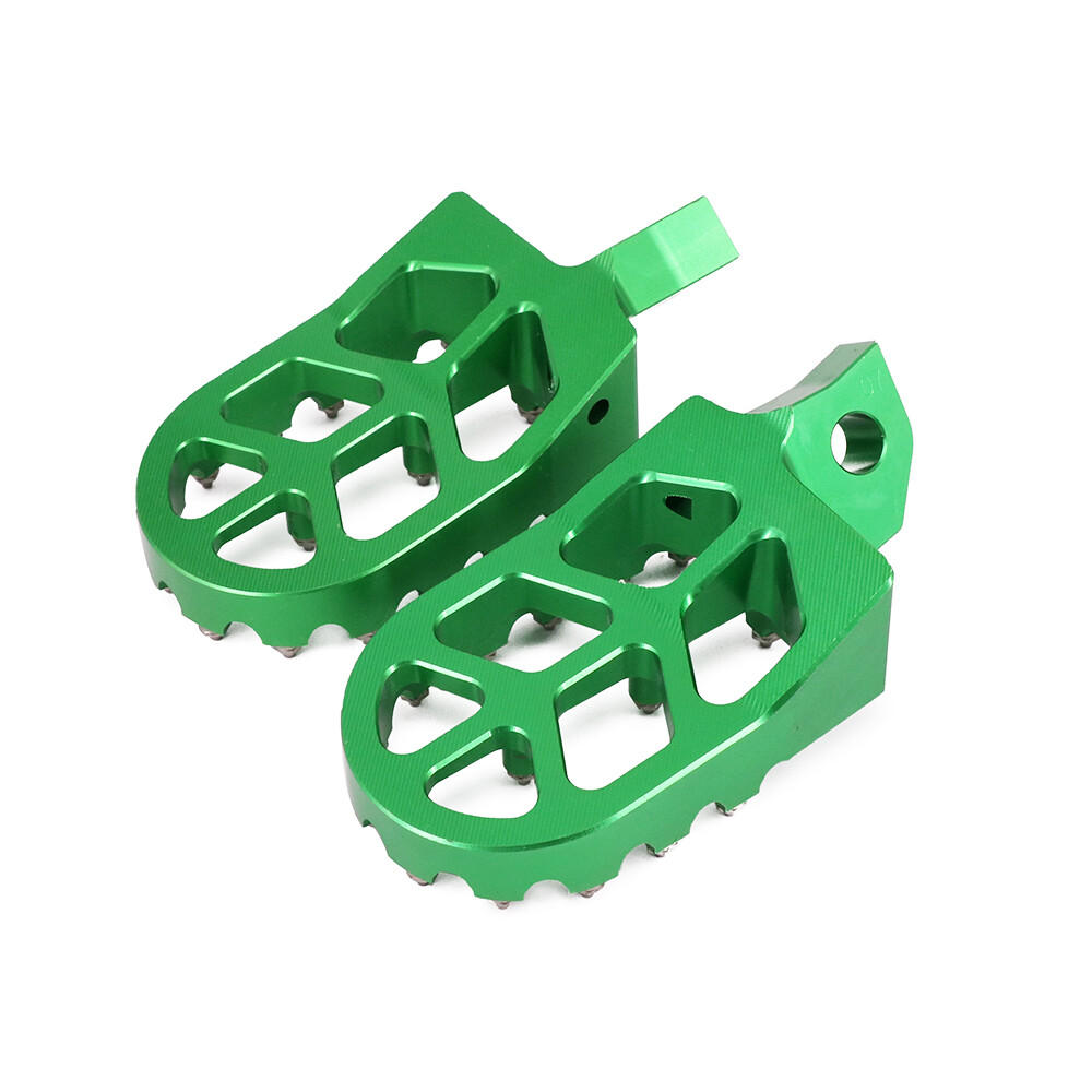 Foot Pegs Rest CNC For Kawasaki KDX200/220R KDX250 KX125/250/500 Dirt Bike Green